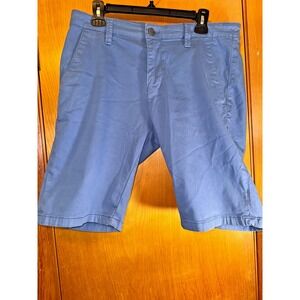 Mavi Mens Jacob Blue Casual Chino Shorts Size 33